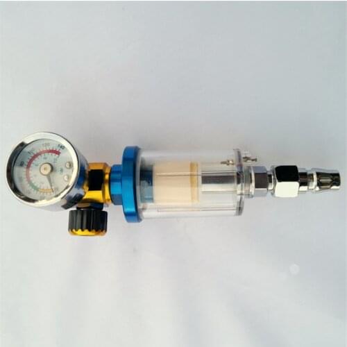 Scratch HVLP Spray Gun Air Regulator Gauge & In-Line Water Trap Filter Tool Spray Gun Regulator and Mini Spray Gun Air Filter