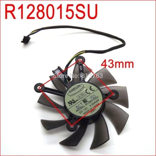 R128015SU DC 12V 0.50AMP 4Pin 4 Wire PWM 75mm Cooling Fans For ASUS EAH5830 6850 8600 9800g 9600 GTS450 460 HD7850