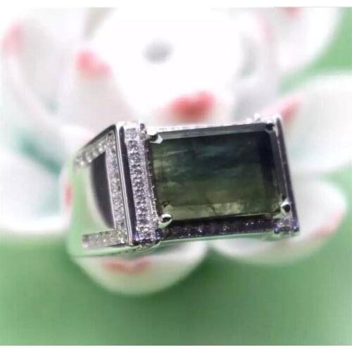 Sapphire ring Natural real blue sapphire Finger rings 925 sterling silver 8*12,, gem Handworked rings Fine jewelry