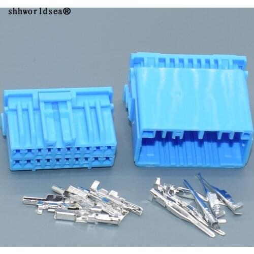 Shhworldsea 20 Pin 1.0mm 1.8mm Automotive CD Player Power Speaker Socket Audio Auto Connector Female Male For Honda Buick