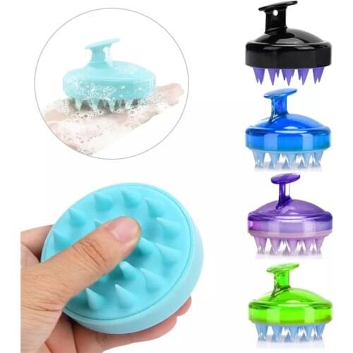 8 Colors Silicone Head Body Scalp Massage Brush Comb Shampoo Hair Washing Comb Meridian Brush Bath Spa Slimming Massage Brush