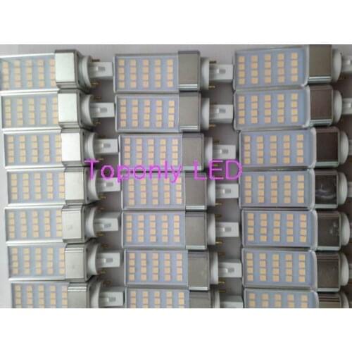 G23 GX23 G24 customized plug lamp holder rotated Epistar SMD5050 led pl bulb light 6w AC85-300v white 550lm 200pcs/lot promotion