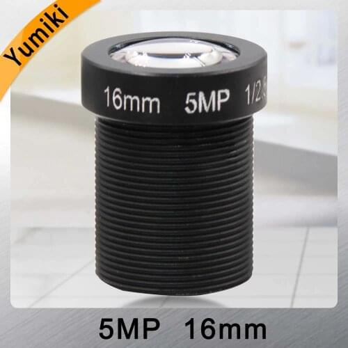 Yumiki 5.0Megpixel M12 MTV 16mm 5MP HD CCTV Camera Lens IR HD Security Camera Lens Fixed Iris