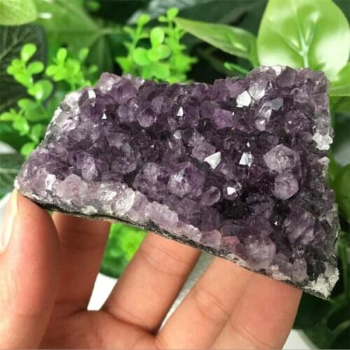 150g Natural amethyst cluster quartz crystal geode specimen healing