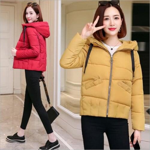 2019 Women Parkas Winter Female coat Warm Thicken short Slim Hooded winter jacket women Outwear Parkas M-3XL Z121