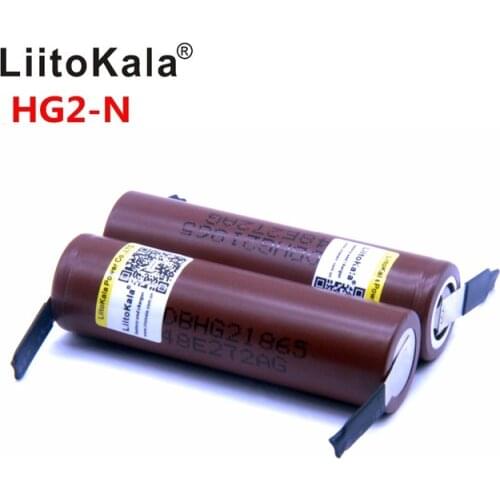 2019 Liitokala new HG2 18650 3000mAh battery 18650HG2 3.6V discharge 30A, dedicated batteries + DIY Nickel