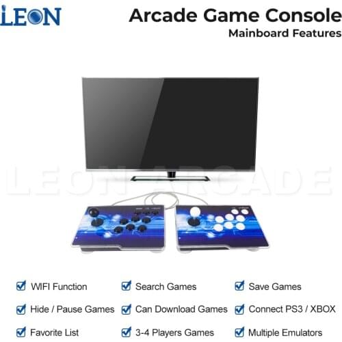 LEON ARCADE Arcade Game Console Hd 720p Retro Pandoras Box Game Console Multiplayer Joysticks Pandora Box 3d Wifi 8000 Arcade