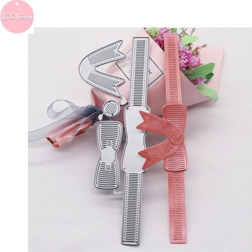 Bow Metal Cutting Dies Scrapbooking Molds Album Cards Making Craft DIY Stencil Clear Stamps and Slimline Card Planner Dies