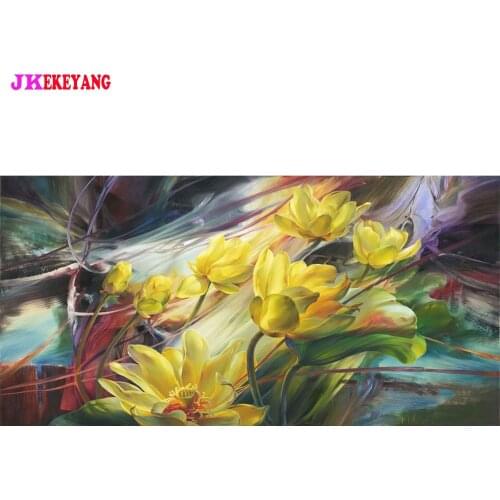 Large 5D Diy diamond painting yellow flower Diamond Mosaic Rhinestone Embroidery cross stitch Y4611