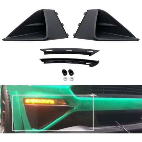 Black Front Bumper Three-dimensional Air Intake Trim Panel Decorative Plates For Ford Mustang 2018+ Roush