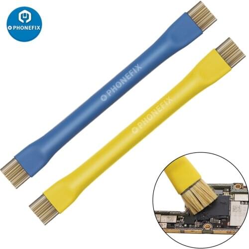 Double Head Insulation Hard Brush For Mobile Phone Tablet PCB BGA Motherboard Cleaning Repair Anti-static Cleaning Brush Tool