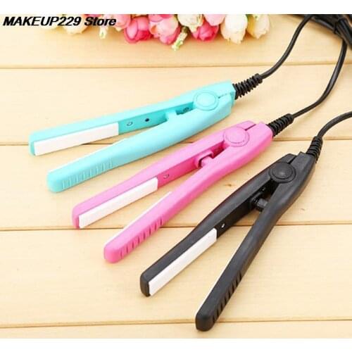 1Pcs Ceramic Hair Care Curl Straightener Flat Iron Perm Splint Tourmaline US Plug Curling Irons Styling Tools