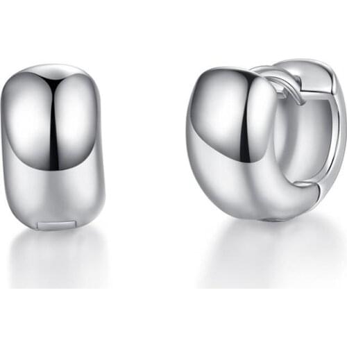 Tiny Trendy Luxury Silver color Small Hoop Luxury Gold Round Circle Earrings For Women Girls Fashion Jewelry E-H0351