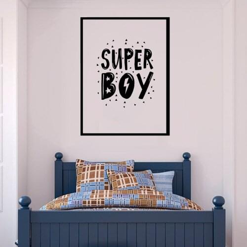 Quote Rule Vinyl Wall Decals Sticker super boys Decoration For Kids Girls Room Bedroom Decor Wall-sticker ph98