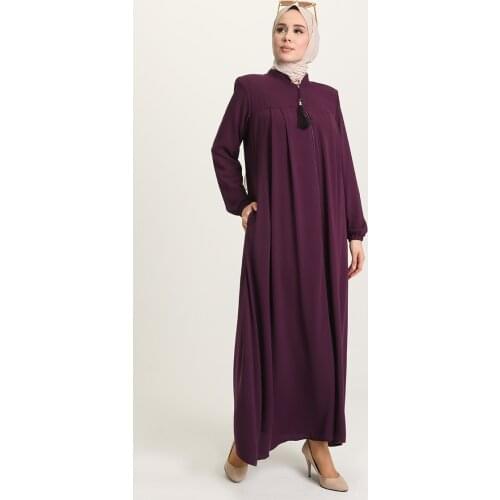 MC0166 Women Long Sleeve Evening Dress Islamic Clothing women dress Pleated Abaya for Women Kimono Femme Musulmane france