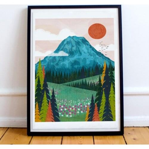 Mount Rainier | National Park Poster | Washington State | Tahoma Wall Art