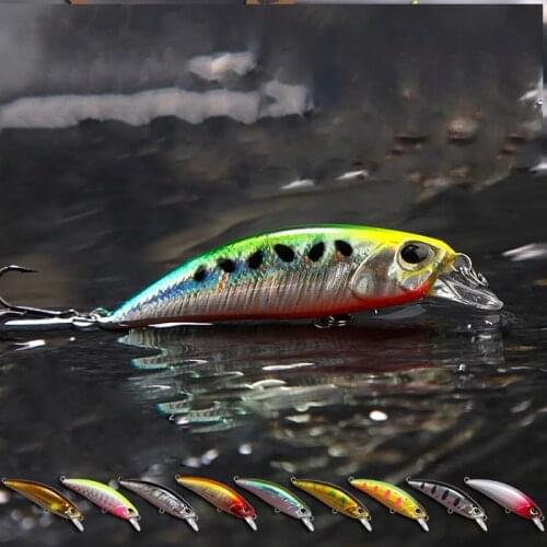 NEW 48mm 4g Minnow Stream Fishing lure Mini Trout baits small whopper vibrating light sinking micro fish crankbait japan winter