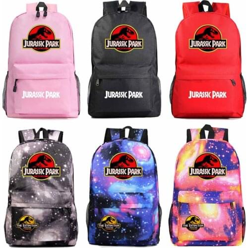 2019 New Jurassic Park Dinosaur Boy Girl School bag Women Bagpack Teenagers Schoolbags Men Children Student Backpack
