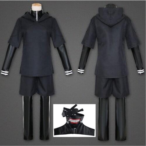 Tokyo Ghoul Ken Kaneki Fighting Uniform Cosplay Costume For Halloween Carnival Mask Party Cosplay Props