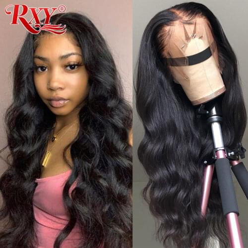 RXY Pre Plucked 250 Density Human Hair Wigs For Black Women Brazilian Body Wave 13x4 Lace Front Wigs 4x4 Lace Closure Wig