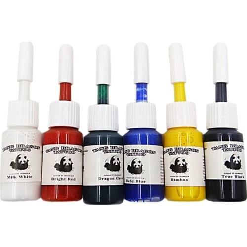 6pcs/set Natural Plant Tattoo Pigment Permanent Makeup Tattoos Ink Pigment For Body Professional Beauty Art Supplies