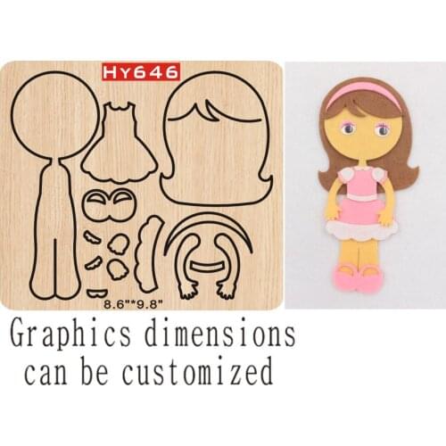 Cute girl cutting dies 2019 new die cut &wooden dies Suitable for common die cutting machines on the market