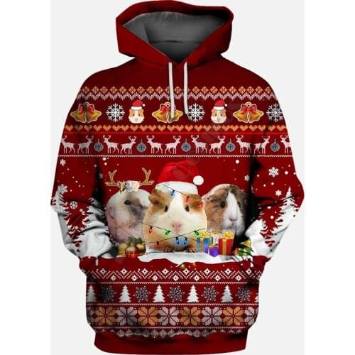 Hamster 3D Hoodies Printed Pullover Men For Women Funny Sweatshirts Fshion Christmas Sweater Drop Shipping 02