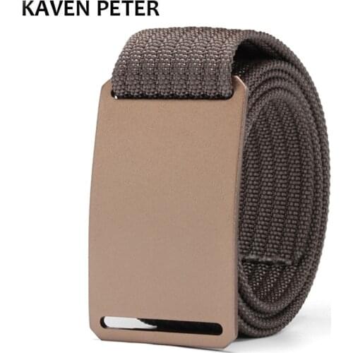 Military Belt For Men Aluminum Buckle Brown Waist Belt Canvas Tactical Belt 1.5 " Nylon Webbing Cinturon Hombre
