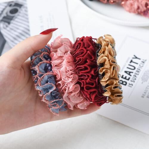Hair Ring Rubber Band Womens Headnet High Elastic Korean Simple Temperament For Women Headband Thick Ponytail Leather Scrunchie