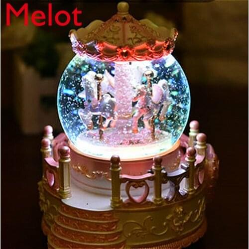 European High-End Luxury Princess Pink Music Box Customization Picture Childrens Birthday Gifts Wireless Bluetooth Music Box