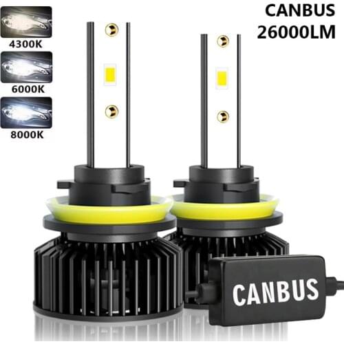 2Pcs Led Headlight H1 H3 H4 H7 Led Canbus 26000LM H8 H11 HB3 9005 HB4 9006 Led Headlights Car Light Bulbs 6000K Automobiles Lamp