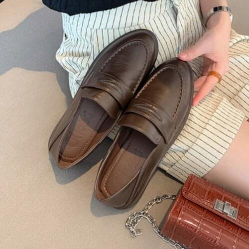 Comfortable Flat Womens Shoes Spring And Summer New Everyday All-Match Casual Small Leather Shoes
