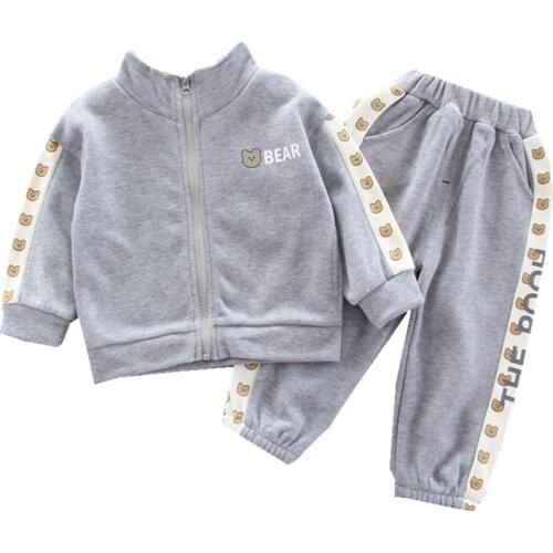 2021 Spring Children Clothing Newborn Baby Boy Clothes Set Zip jacket+ pants 2PCS Infant For Toddler Costume Suit Kids Outfits