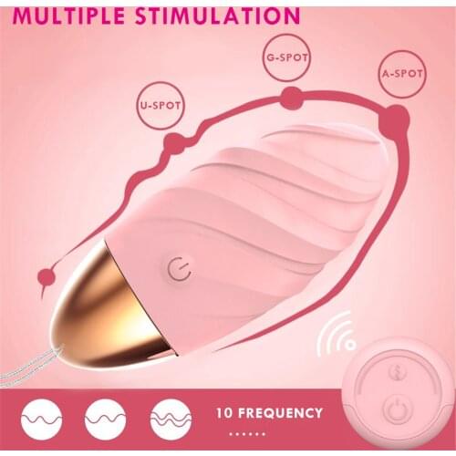 Female Vagina Ball Erotic Bullet Vibrator for Women Kegel Exerciser Ball Wireless Remote Control Invisible Wearable Jumping Eggs