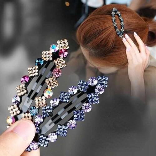 Korea Ins Paint Rhinestone Hairpin Simplicity BB Hair Clip Acrylic Fashion Hairgrip For Girl Headdress Barrettes Accessories New