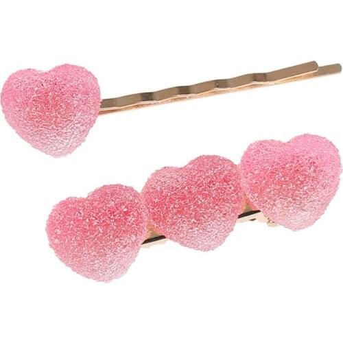 2pcs Women Hair Clips One Word Clip Side Clip Hair Ornament Korean Acrylic Cartoon Bangs Clip Set Girls Trend Hairpin Headdress