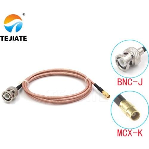 1PCS TEJIATE Adapter Cable MCX To BNC Type MCXK Convert BNCJ 8-90CM 1M 1.5M 2M Length Connector RG316 Wire