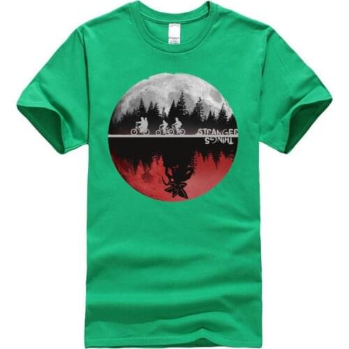 2019 Fashion Mens Tops & Tees Stranger Things Demogorgon Forest Cycle Eleven Tshirt 100% Cotton Short Sleeve Normal T Shirts