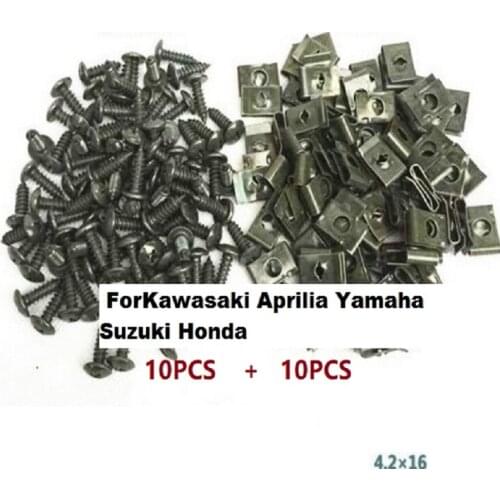 4mm M4 For YAMAHA YZFr6 03 06/R6 98 02/R1 00 01/For GSXR1000/CBR1000 04-05 Fairing Bodywork Bolts Spire Speed Fastener Clips Kit