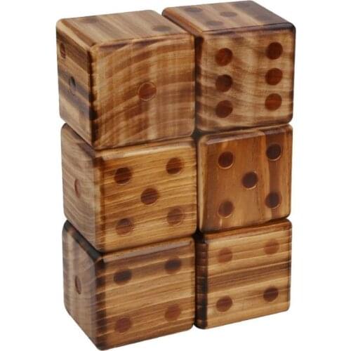 6-sided Dice Big Wooden Dice 3.5 inch Bar Drinking Game Rounded Corner Dice U2JB