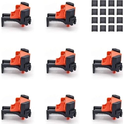 Corner Clamps, 8Pcs 90 Degree Clamps for Woodworking Right Angle Clamp Single Handle Spring Loaded Swing Clip Fixer