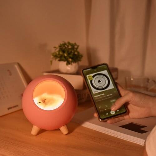 Bluetooth LED Night Light USB Recharged Stepless Dimming Mode Atmosphere Night light Sleeping Light LED Lamp