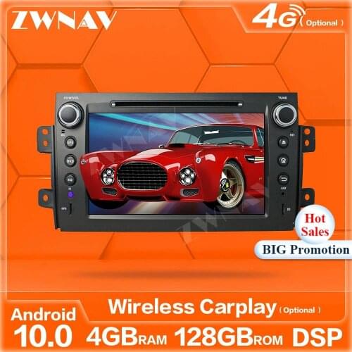 Carplay 4+128G Android 10 Screen For SUZUKI SX4 2006 2007 2008 2009 2010 2011 2012 GPS Player Auto Audio Radio Stereo Head Unit