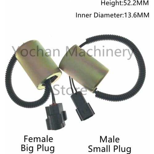 Solenoid Valve Pilot Safety Coil For Doosan Daewoo Excavator Fit DH60-5 DH60-7 DC12V