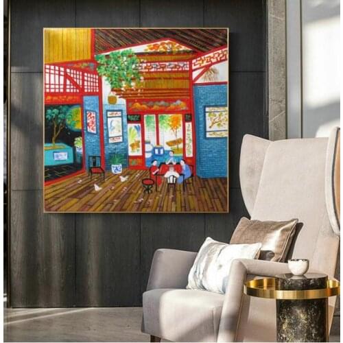 Oil Painting on Canvas Hand-painted Chinese Paintings paintings Mahjong for living room wall decoration