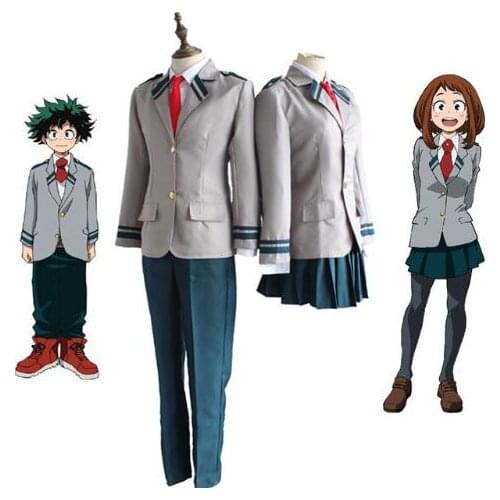 Boku no Hero Academia AsuiTsuyu Yaoyorozu Momo School Uniform My Hero Academia OCHACO URARAKA Midoriya Izuku Cosplay Costume