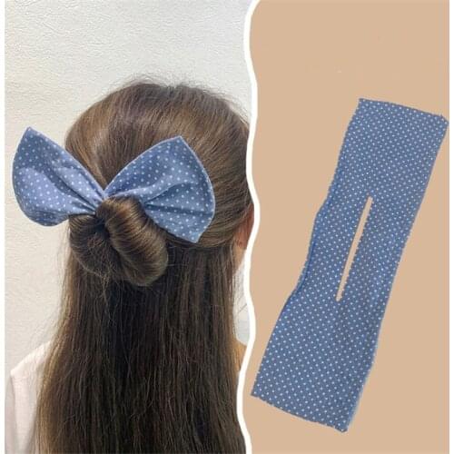 Women Deft Bun Hair Bands Summer Knotted Print Wire Headband Braider Hair Rope DIY Accessories Hot Sale