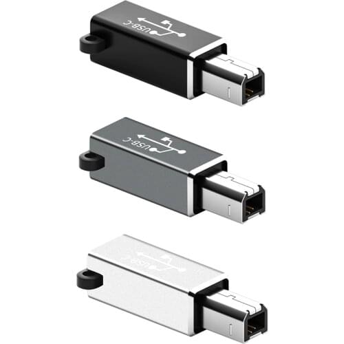 Aluminum Alloy USB C to USB B Midi Converter Adapter Type C to USB Midi Interface Converter Suitable for Tablet Phone Laptop