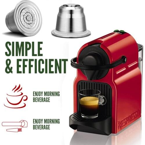 ICafilas Refillable Coffee Capsule For Nespresso Inissia Machine à capsules Krups YY1531FD Stainless Steel and Tamper Wholesale