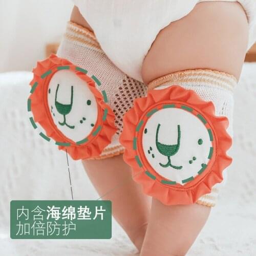 0-5years Mesh Kids Knee Pads Cotton Newborn Baby Girls Baby Boys Crawling Knee Pad Toddler Anti-fall Protective Gear KF360